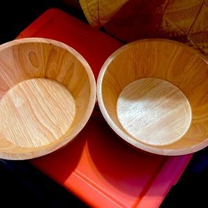 Two beautiful wooden bowls never used